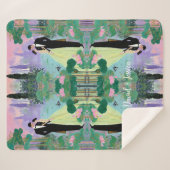 Couverture Sherpa 💕 Custom Name Lake Kiss Sherpa Blanket – Cuddle (Devant (Horizontal))