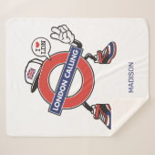 Couverture Sherpa Custom Name London Calling (Devant (Horizontal))