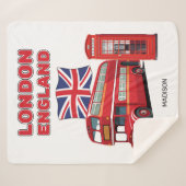 Couverture Sherpa Custom Name London England (Devant (Horizontal))
