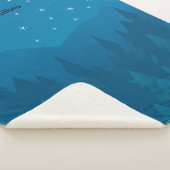Couverture Sherpa Custom Name, Stars Moon Mountain Sherpa Blanket (3/4)