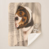 Couverture Sherpa Custom Pet Photo & Name Sherpa Blanket (Devant)