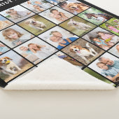 Couverture Sherpa Custom Photo Collage Personalized Black 25 Picture (3/4)