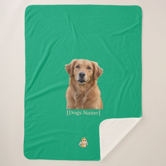 Couverture Sherpa Custom Photo Dog Memorial Sherpa Blanket (Devant)