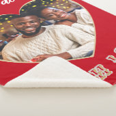 Couverture Sherpa Custom Photo Romantic Heart Valentine’s Day Red (3/4)