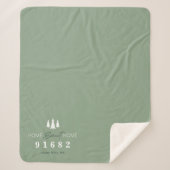 Couverture Sherpa Custom Sage Home Sweet Home Zip Code (Devant)