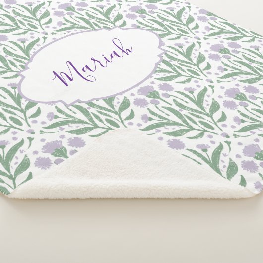 Couverture Sherpa Custom sherpa baby blanket with personalized name. (3/4)