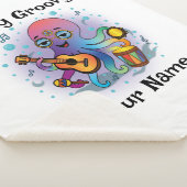Couverture Sherpa Custom Sherpa Blanket | Retro Octopus Name & Text (3/4)