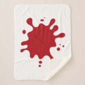 Couverture Sherpa Custom Tomato Red Splash Blanket – White Base (Devant)