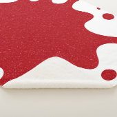 Couverture Sherpa Custom Tomato Red & White Splash Sherpa Blanket (3/4)