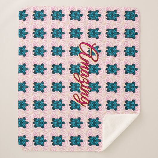 Couverture Sherpa Custom turtle pattern Sherpa Blanket (Devant)