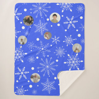 Couverture Sherpa Customizable Snowflake Flurry Sherpa Blanket