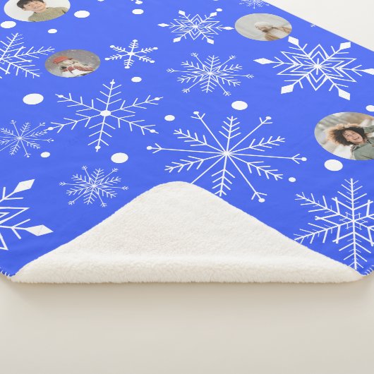 Couverture Sherpa Customizable Snowflake Flurry Sherpa Blanket (3/4)