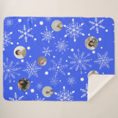 Couverture Sherpa Customizable Snowflake Flurry Sherpa Blanket (Devant (Horizontal))