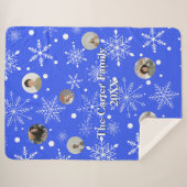 Couverture Sherpa Customizable Snowflake Flurry Sherpa Blanket (Devant (Horizontal))