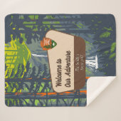 Couverture Sherpa Customize Marymere Falls Family Camping Adventure (Devant (Horizontal))