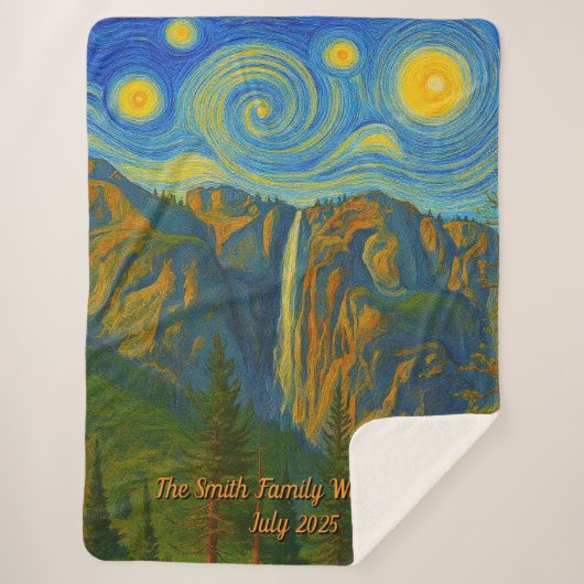 Couverture Sherpa Customize van Gogh Yosemite Valley Family Vacation (Devant)