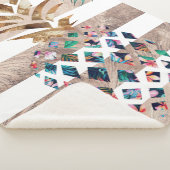 Couverture Sherpa Cute ananas or rayé (3/4)