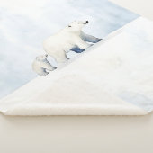 Couverture Sherpa Cute arctic polar bear family (3/4)