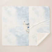 Couverture Sherpa Cute arctic polar bear family (Devant (Horizontal))