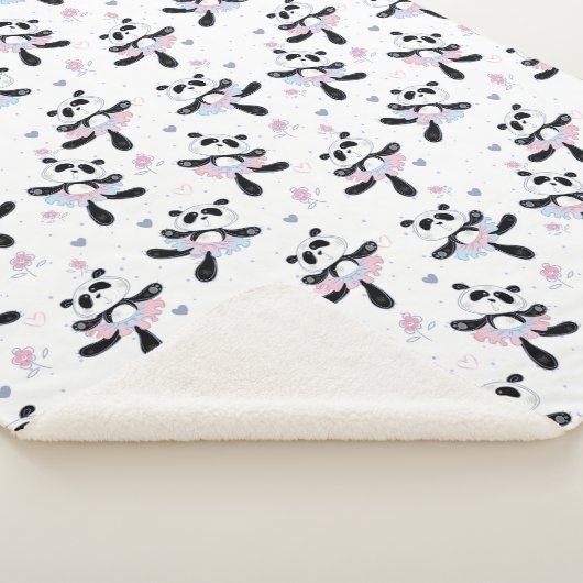 Couverture Sherpa Cute Ballerina Panda Ours Danse Animale (3/4)