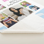 Couverture Sherpa Cute Best Mom Pink Flowers 5 Photo Collage (3/4)