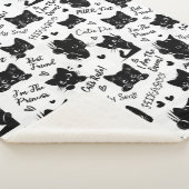 Couverture Sherpa Cute Black Cats et Motif des paroles (3/4)