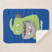 Couverture Sherpa Cute cake mixer cuisine appareil dessin animé (Devant (Horizontal))