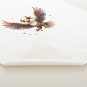 Couverture Sherpa Cute Cartoon Eagle Flying – Friendly Vector Art (3/4)