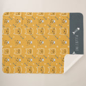 Couverture Sherpa Cute Cat Nom Motif moderne (Devant (Horizontal))