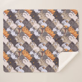 Couverture Sherpa Cute Cats Sherpa Blanket (Devant (Horizontal))