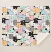 Couverture Sherpa Cute Cats Sherpa Blanket (Devant (Horizontal))