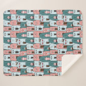 Couverture Sherpa Cute Cats Sherpa Blanket (Devant (Horizontal))