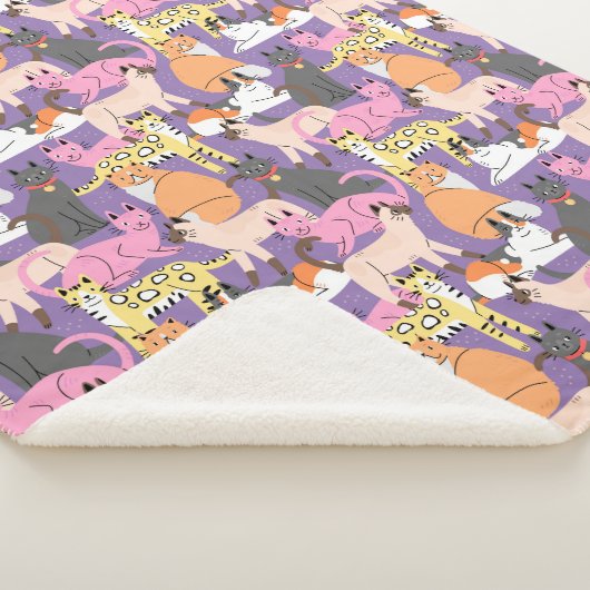 Couverture Sherpa Cute Cats Sherpa Blanket (3/4)