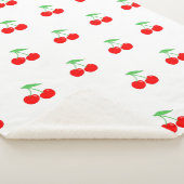 Couverture Sherpa Cute cerise Motif rouge & blanc | Cadeau (3/4)