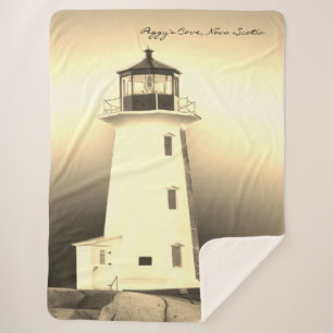 Couverture Sherpa Cute Chaleureux Peggy's Cove Lighthouse Nouvelle-É