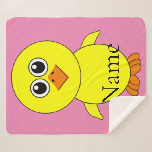 Couverture Sherpa Cute Chick Thunder_Cove (Devant (Horizontal))