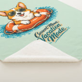 Couverture Sherpa Cute Corgi Vacation Mode Illustration - Summer Bea (3/4)