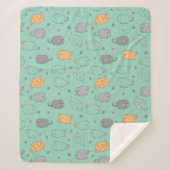 Couverture Sherpa Cute & Cozy Sleepy Cat Dreams Pattern (Devant)