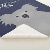 Couverture Sherpa Cute Cudely Australia Baby Koala Oear Monogramme (3/4)
