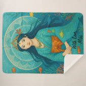 Couverture Sherpa Cute Cute Whismusical Underwater Princesse (Devant (Horizontal))