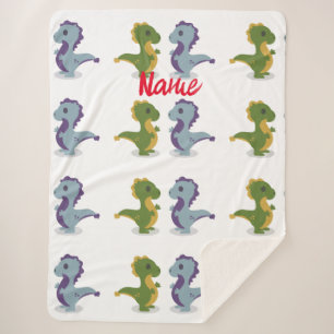 Couverture Sherpa Cute Dinosaur Paire Thunder_Cove