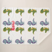 Couverture Sherpa Cute Dinosaur Paire Thunder_Cove (Devant (Horizontal))