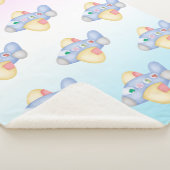 Couverture Sherpa Cute dinosaure avion anniversaire de enfant étudia (3/4)