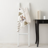 Couverture Sherpa Cute Dog Puppy Pet Typography Christmas Tree Photo (En situation)