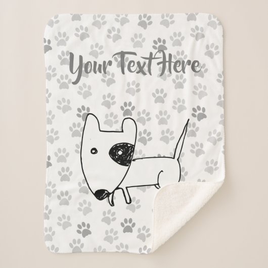 Couverture Sherpa Cute English Bull Terrier (Devant)