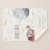 Couverture Sherpa Cute espace extra-atmosphérique Starry Planètes Ro (Devant (Horizontal))