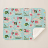 Couverture Sherpa Cute Fiesta Llama & Cactus Motif (Devant (Horizontal))