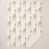 Couverture Sherpa Cute Giraffes (Devant)