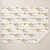 Couverture Sherpa Cute Giraffes (Devant (Horizontal))