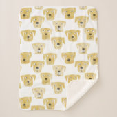 Couverture Sherpa Cute Golden Labrador Retriever Chien Motif (Devant)